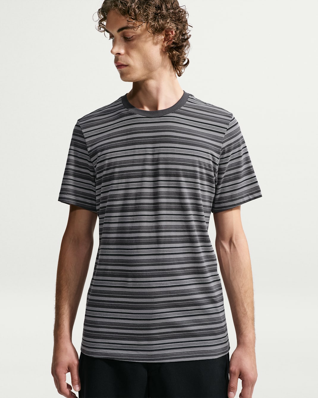 Nike Sportswear Men's Striped T-Shirt - Dark Smoke Grey