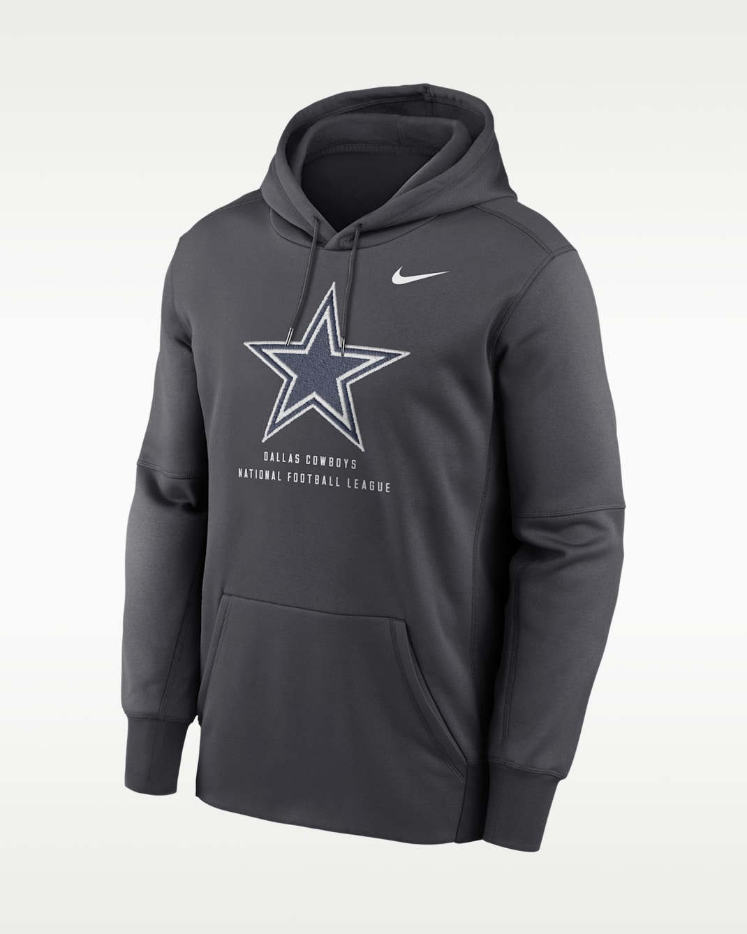 Dallas Cowboys Men's Nike Therma NFL Pullover Hoodie - Grey