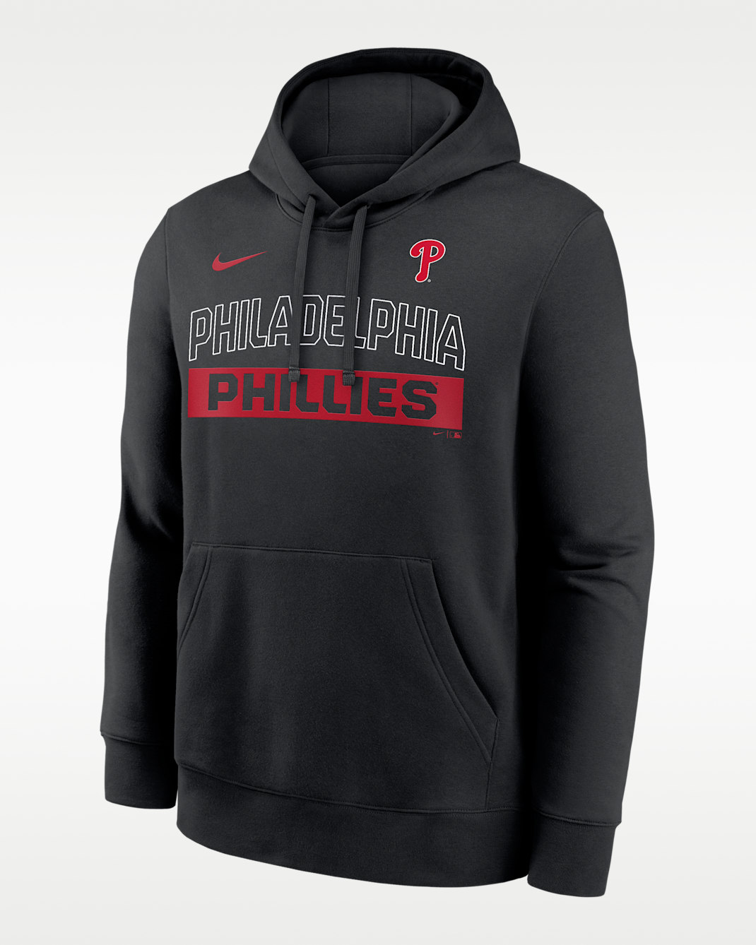 Philadelphia Phillies Club Men's Nike MLB Pullover Hoodie - Black