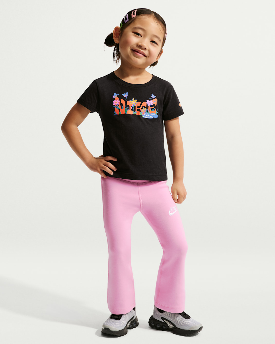 Nike Toddler Dri-FIT Flared Leggings - Pink Rise/White