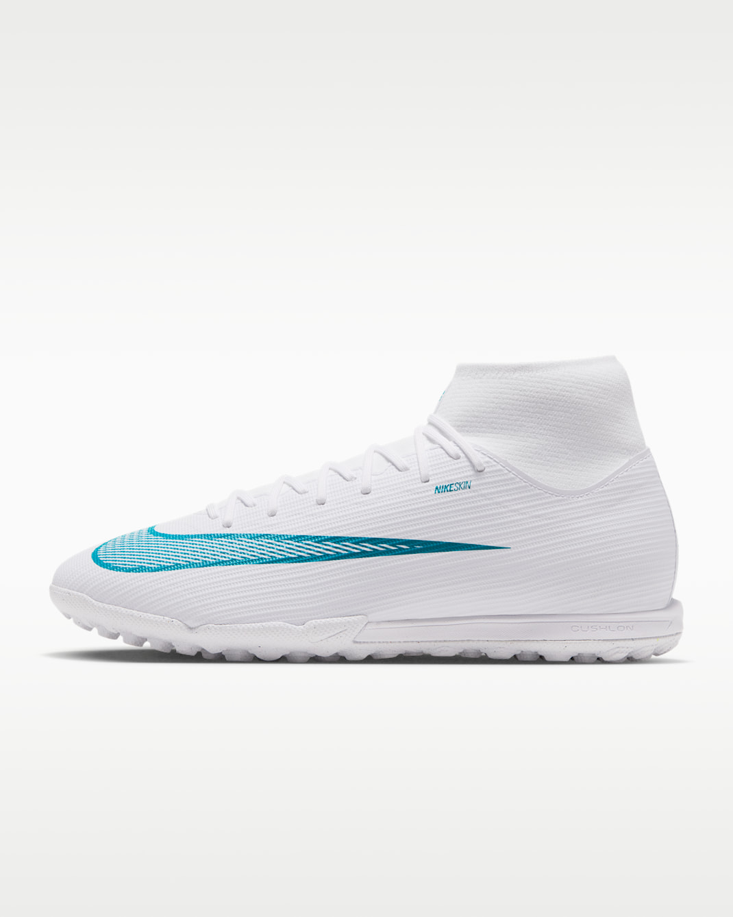 Nike Mercurial Superfly 11 Academy Turf High-Top Soccer Shoes - White/Dusty Cactus