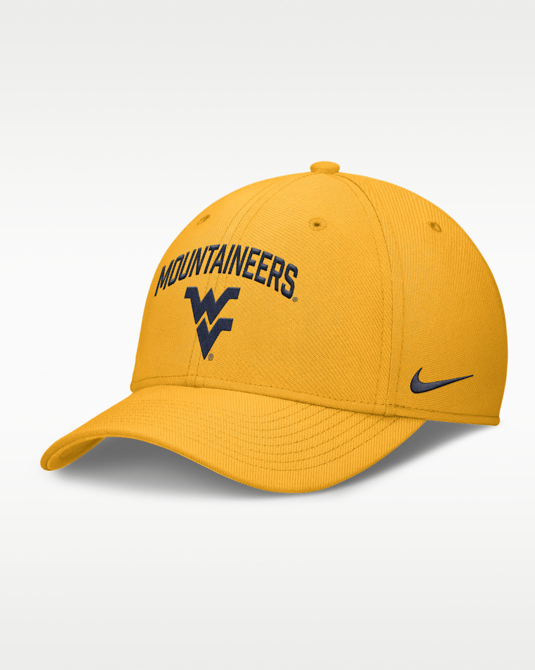 West Virginia On-Field Rise Swoosh Men's Nike Dri-FIT College Hat - Gold