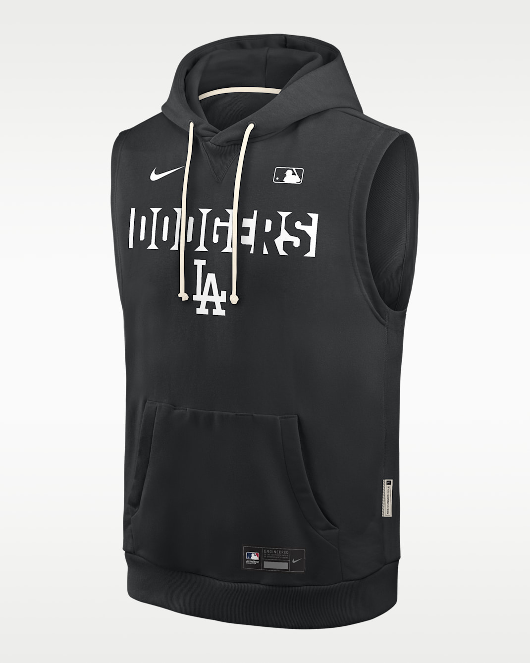 Los Angeles Dodgers Authentic Collection Standard Issue Men's Nike Dri-FIT MLB Sleeveless Pullover Hoodie - Black