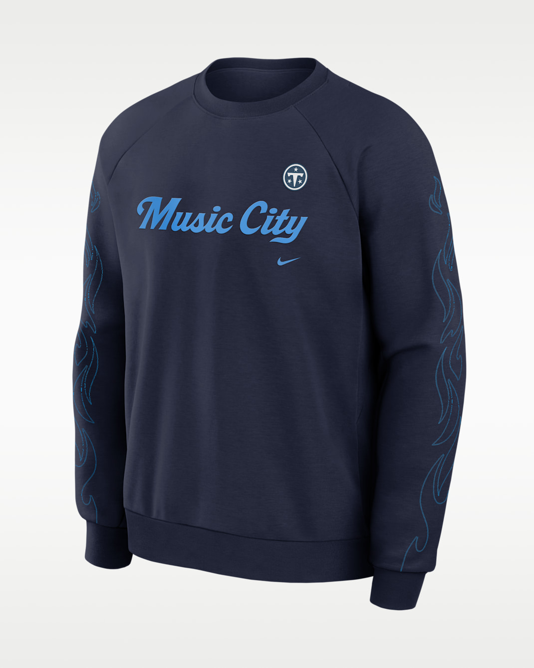 Tennessee Titans Rivalries Collection Primary Men's Nike Dri-FIT NFL Pullover Crew - College Navy