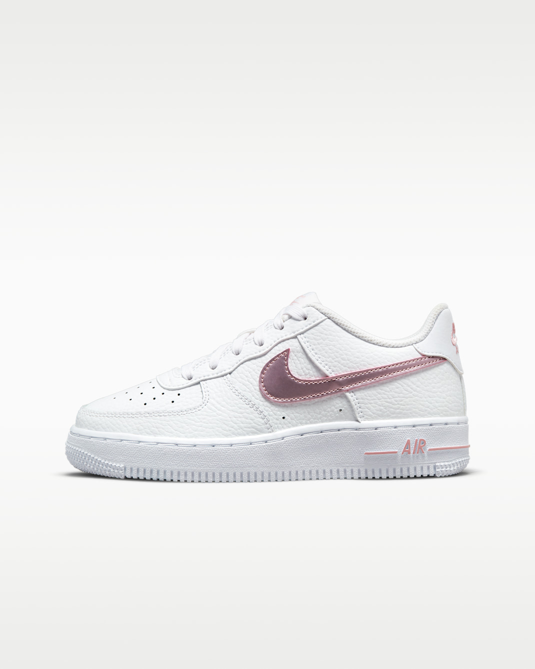 รองเท้าเด็กโต Nike Air Force 1 - ขาว/Pink Glaze