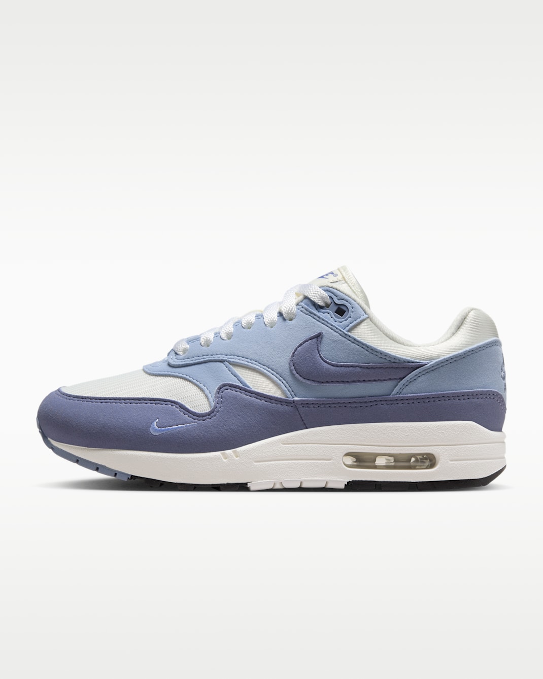 Nike Air Max 1 '87 Textile Women's Shoes - Sail/Light Armoury Blue/Black/Ashen Slate
