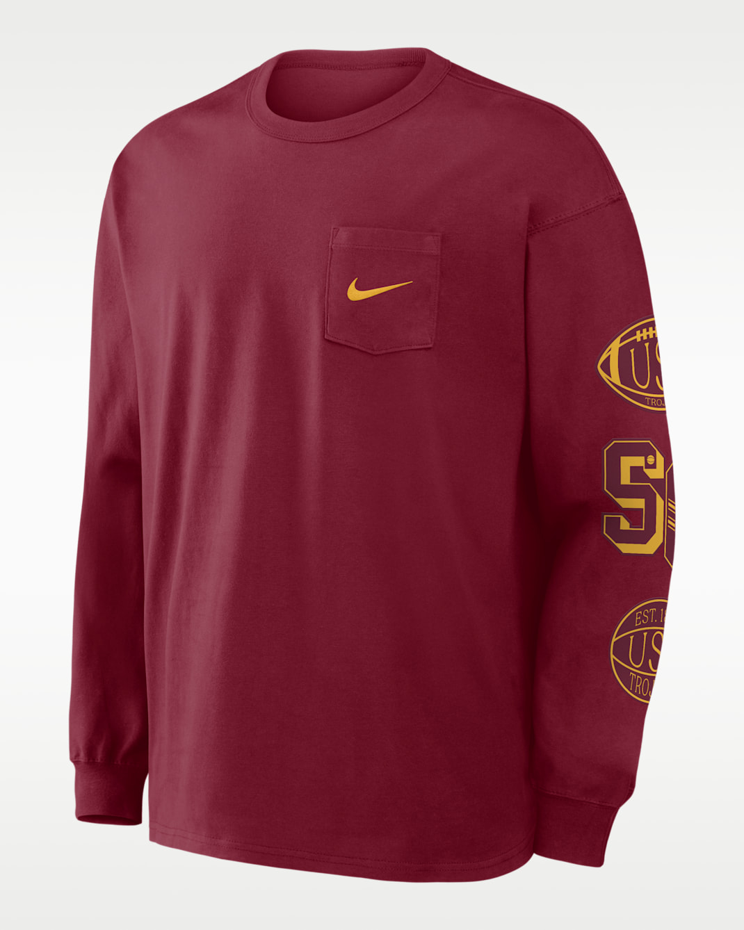 USC Academic Max90 Pocket Men's Nike College Long-Sleeve T-Shirt - Cardinal Red