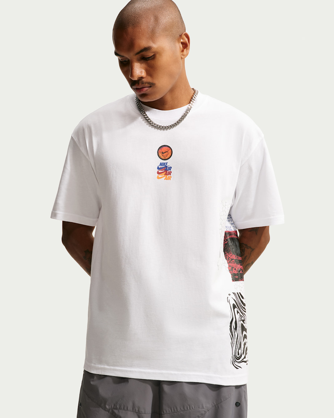 Nike Sportswear Men's T-Shirt - White/Tough Red
