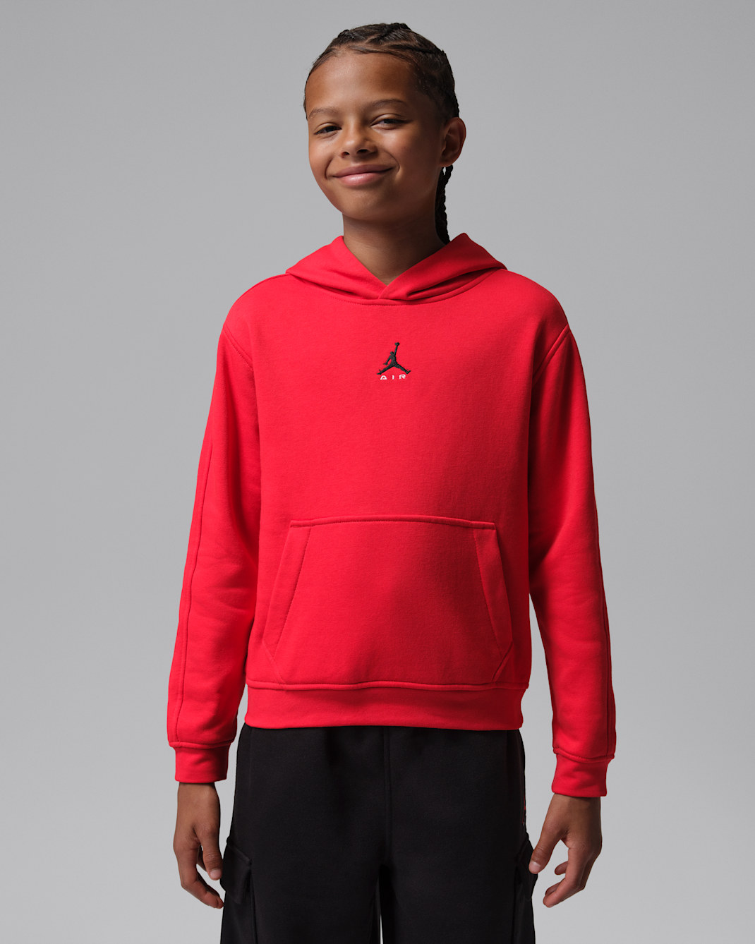 Jordan Brooklyn Fleece Big Kids' Pullover Hoodie - University Red