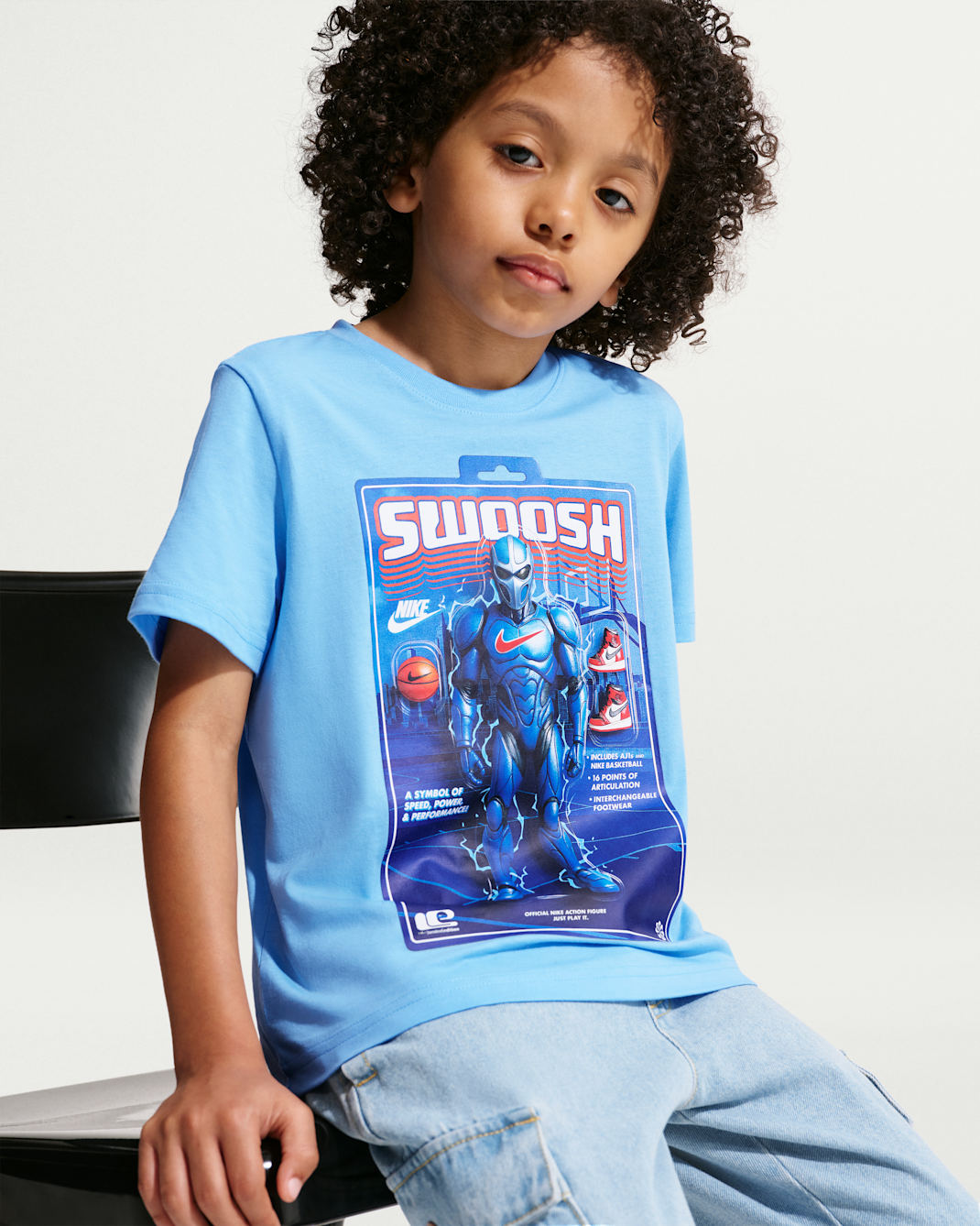 Nike Little Kids' Swoosh Action Figure T-Shirt