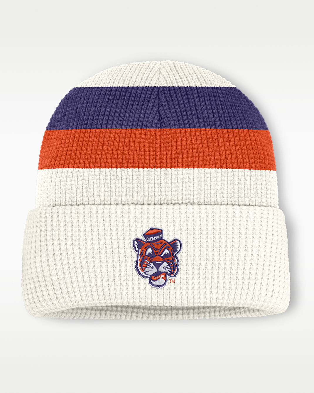Gorro con dobladillo universitario Nike para hombre Clemson - Blanco