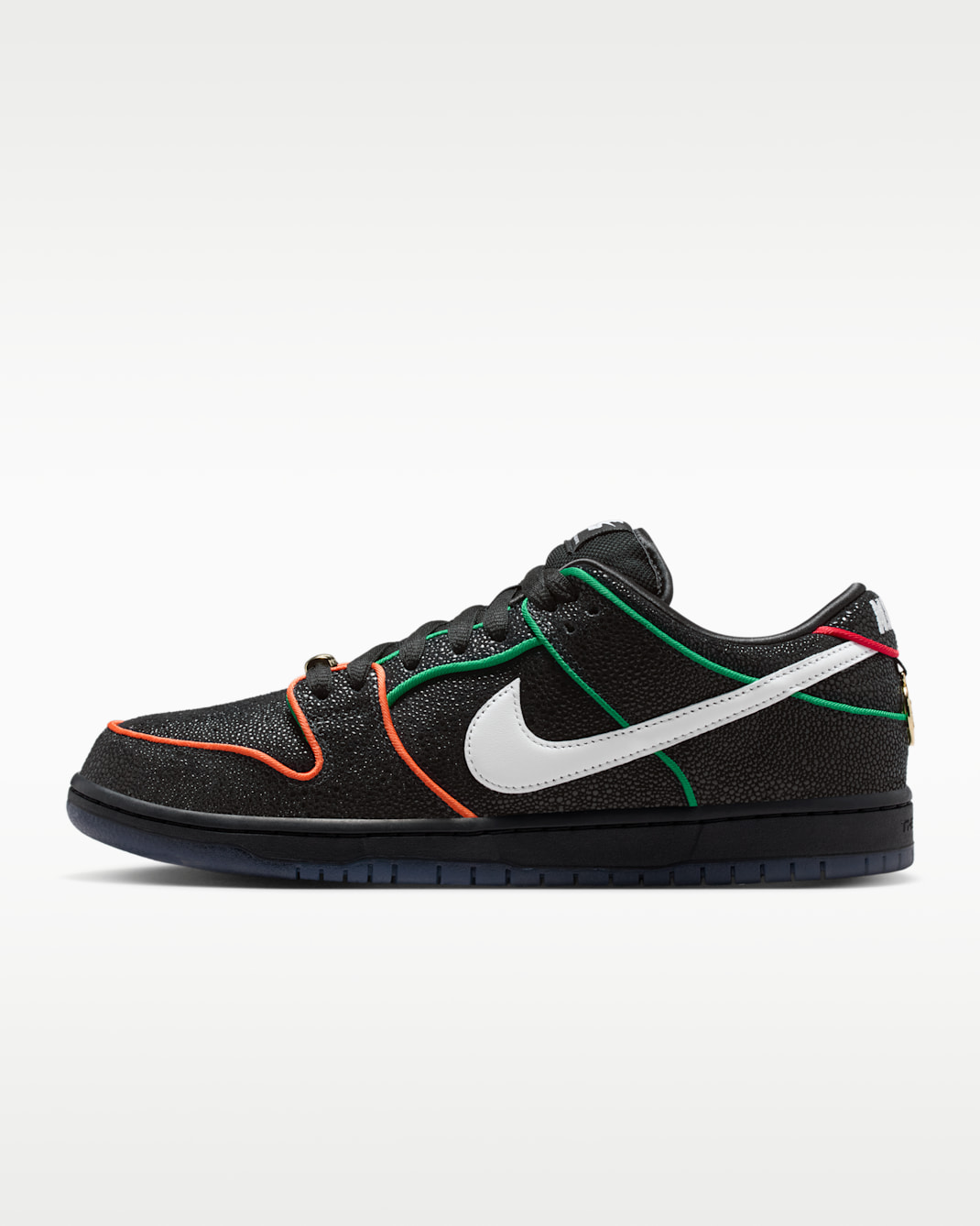 Nike SB Dunk Low Pro Skate Shoes - Black/Challenge Red/Total Orange/White