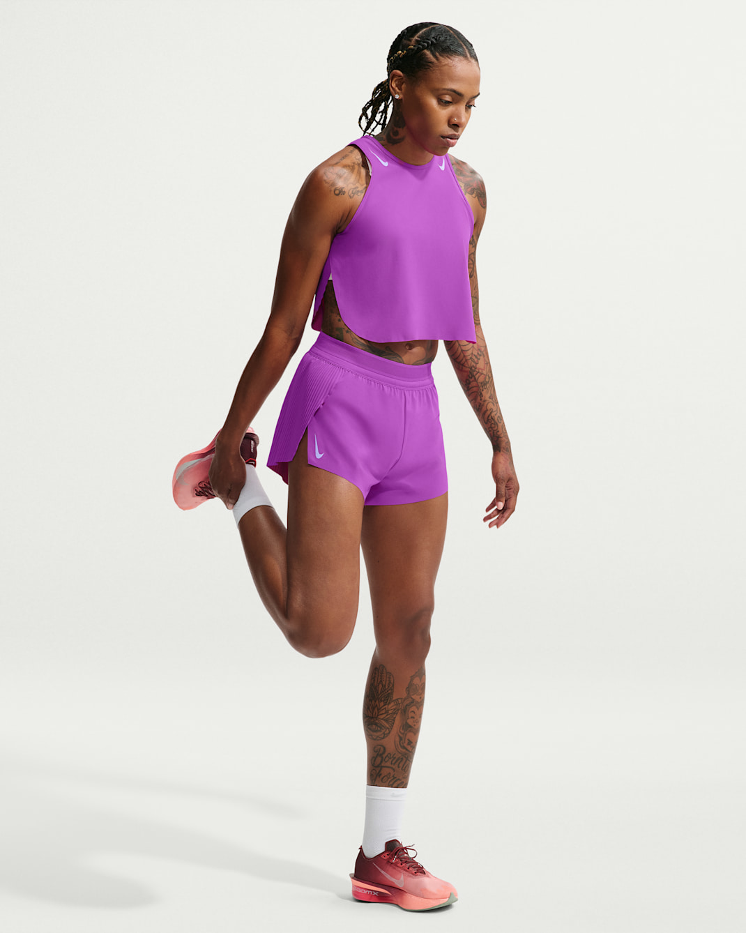 Nike AeroSwift Women's Dri-FIT ADV Mid-Rise 3" Brief-Lined Running Shorts - Vivid Purple/Purple Pulse