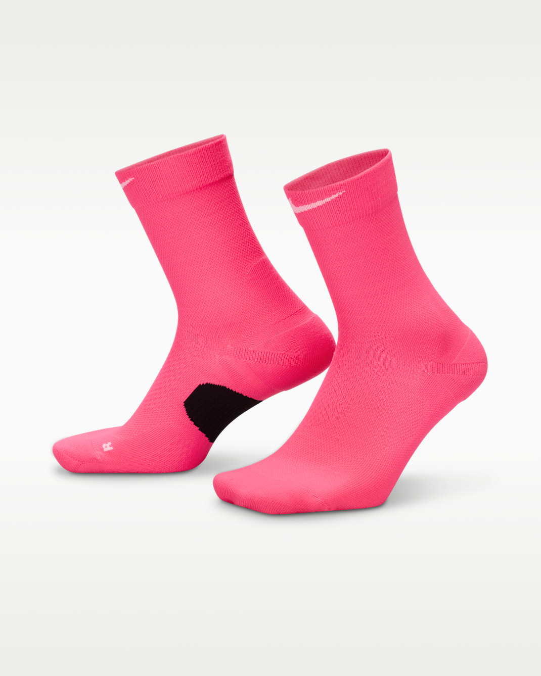 Nike Running Midweight Crew Socks (1 Pair) - Hyper Pink/Black/White