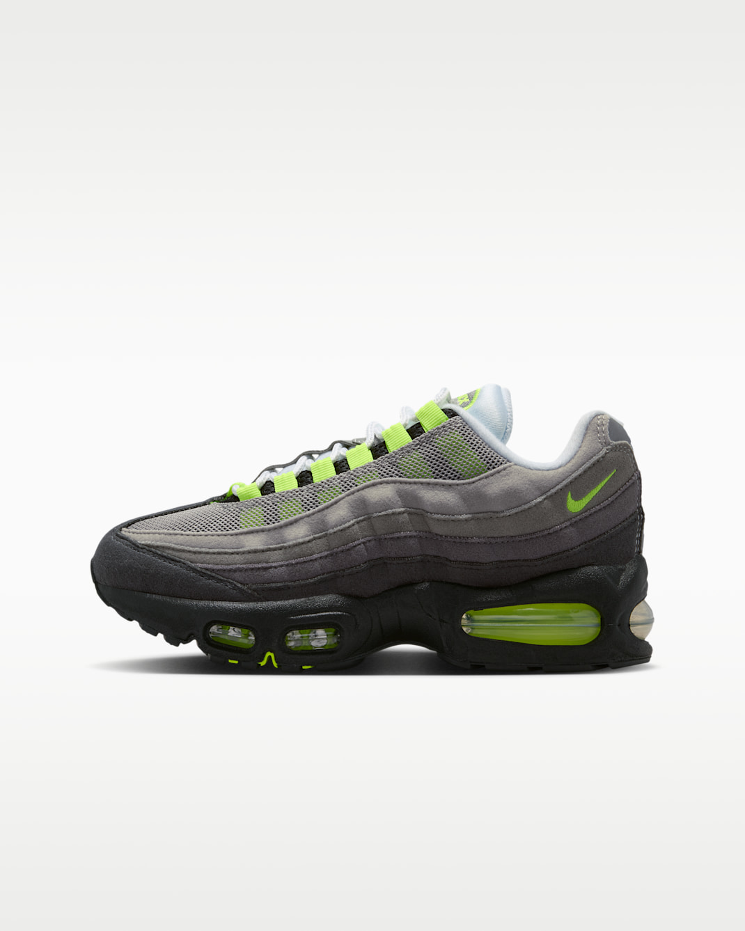 Nike Air Max 95 'Big Bubble' Older Kids' Shoes - Black/Anthracite/Light Graphite/Neon Yellow