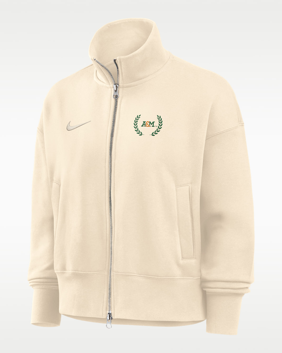 Nike College (Florida A&M University) Women's Nike Phoenix Fleece Track Jacket - Natural
