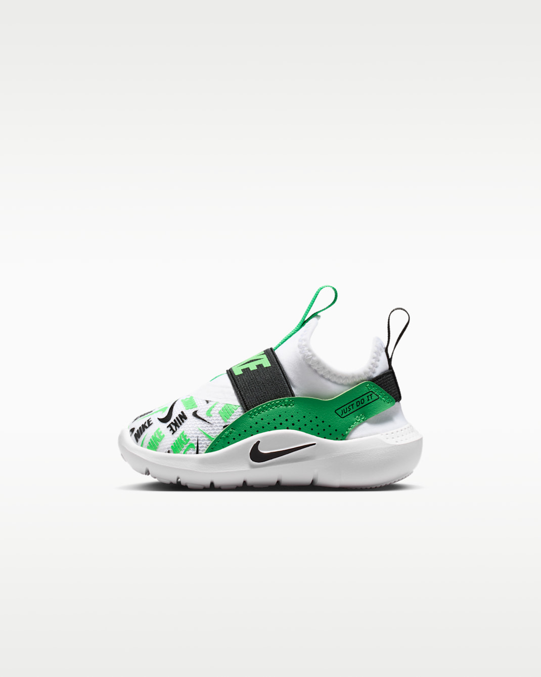 Nike Flex Runner 4 Baby/Toddler Shoes - White/Green Spark/Illusion Green/Black