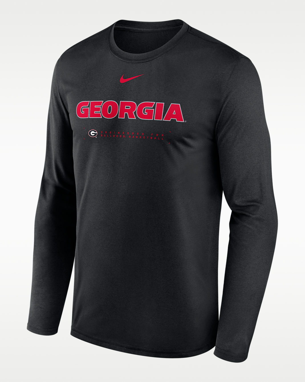 Georgia Courtside Basketball Shootaround Legend Men's Nike Dri-FIT College Long-Sleeve T-Shirt - Black