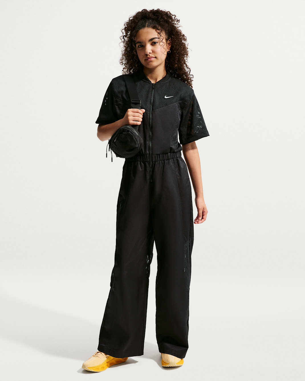 Nike Sportswear Big Kids' (Girls') Woven Dance Jumpsuit - Black