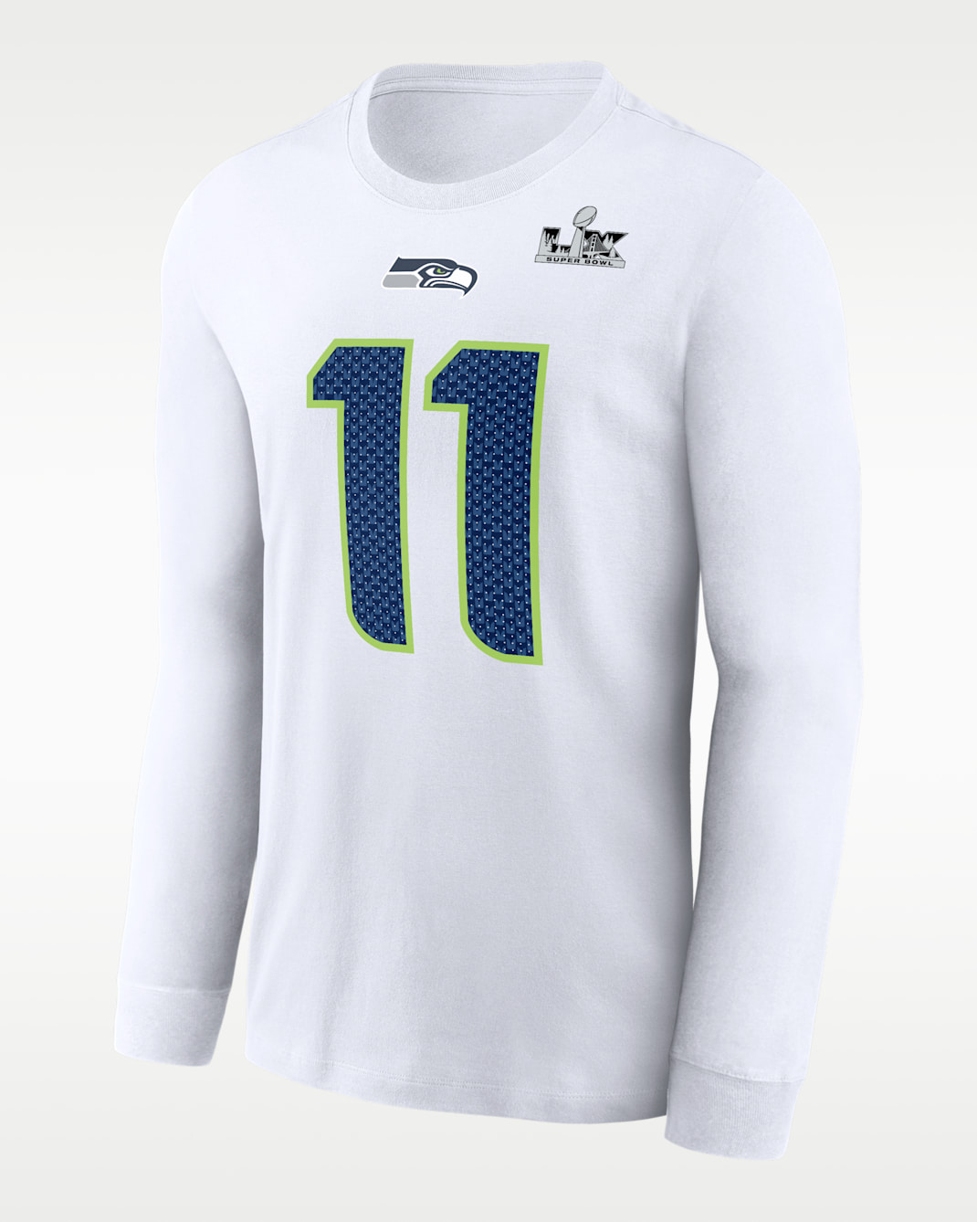 Jaxon Smith-Njigba Seattle Seahawks Super Bowl LX Men's Nike NFL Long-Sleeve T-Shirt - White