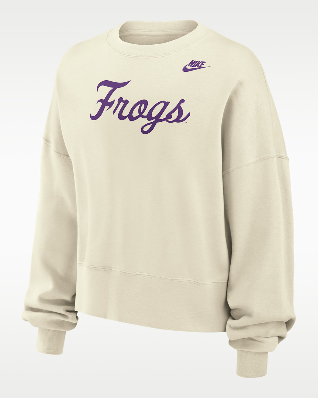 TCU Horned Frogs Phoenix Fleece Women's Nike Football Crew-Neck Sweatshirt - Sail