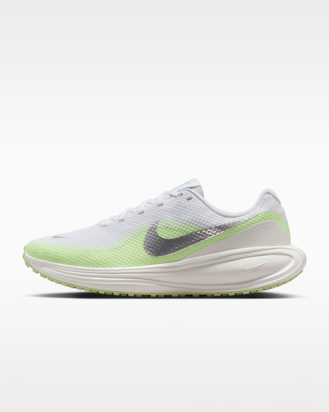 Tenis de correr en pavimento para mujer Nike Revolution 8 - Blanco/Voltio ligero/Volt/Plata metalizado