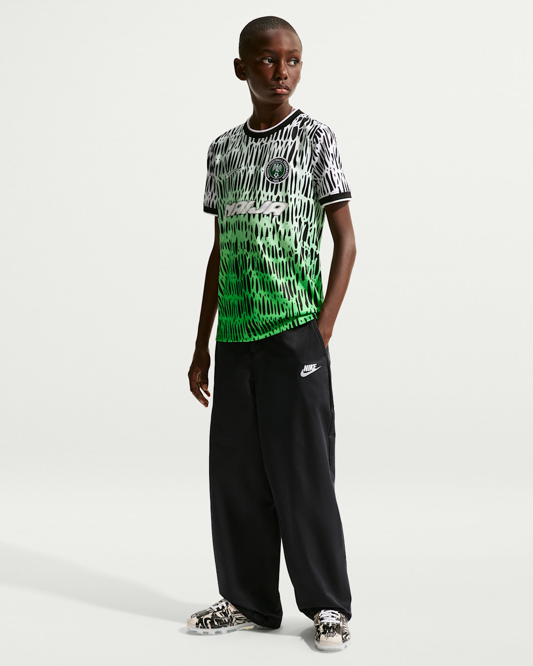 Nike x Nigeria x Slawn Big Kids' Dri-FIT Short-Sleeve Soccer Top