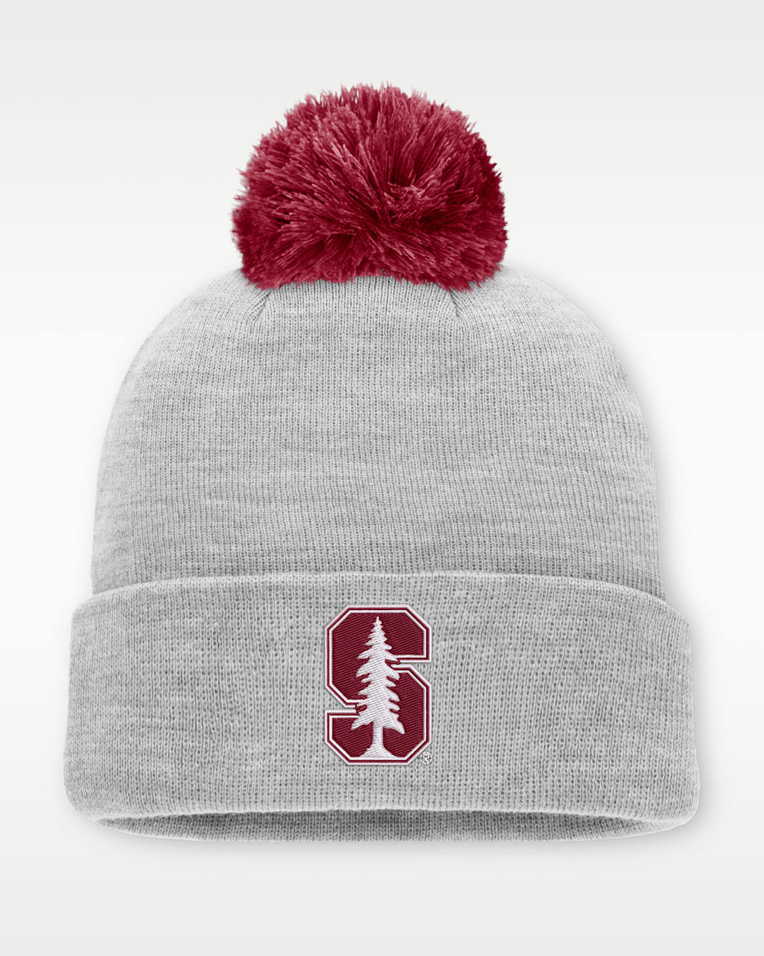 Stanford Peak Men's Nike College Cuffed Beanie - Grey Heather