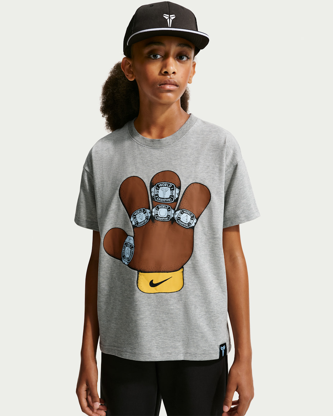 Kobe Kids' Dri-FIT Basketball T-Shirt - Dark Grey Heather