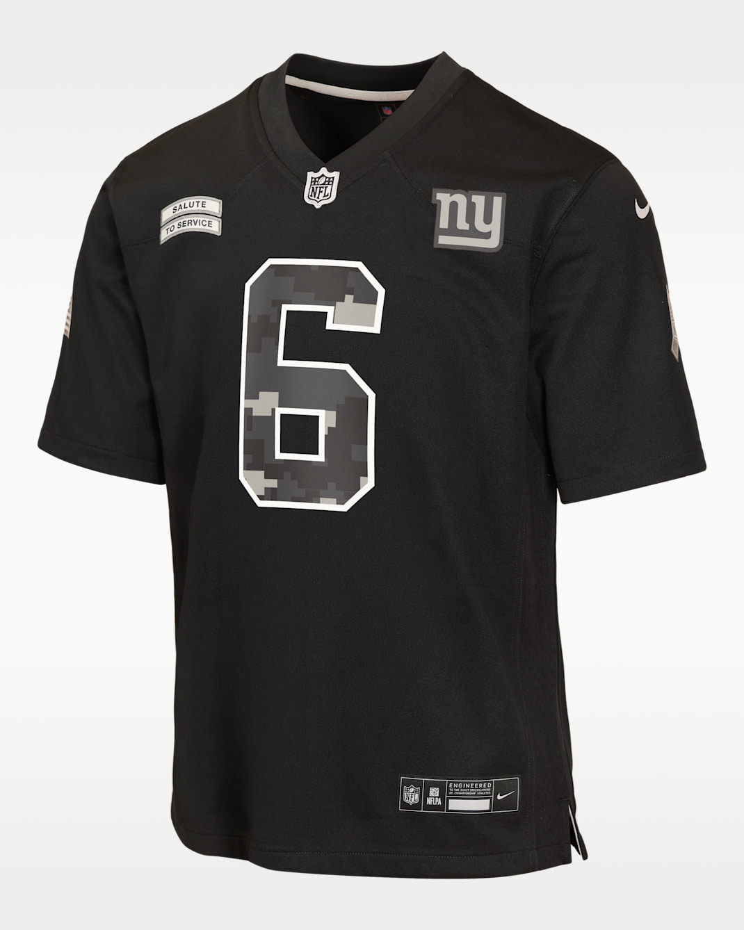 Jaxson Dart New York Giants Salute to Service Big Kids' Nike NFL Game Jersey - Black