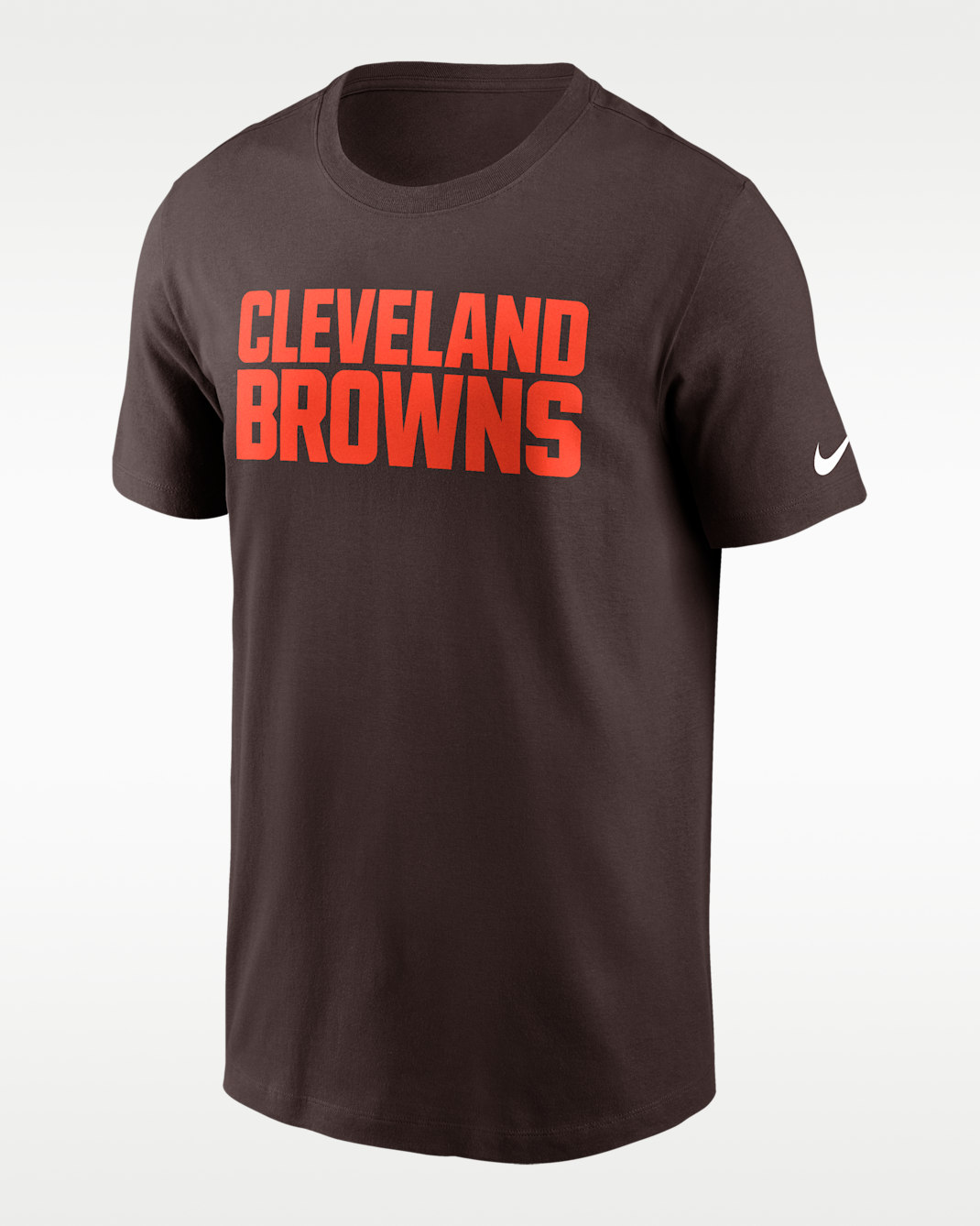 Cleveland Browns Primetime Wordmark Essential Men's Nike NFL T-Shirt - Brown