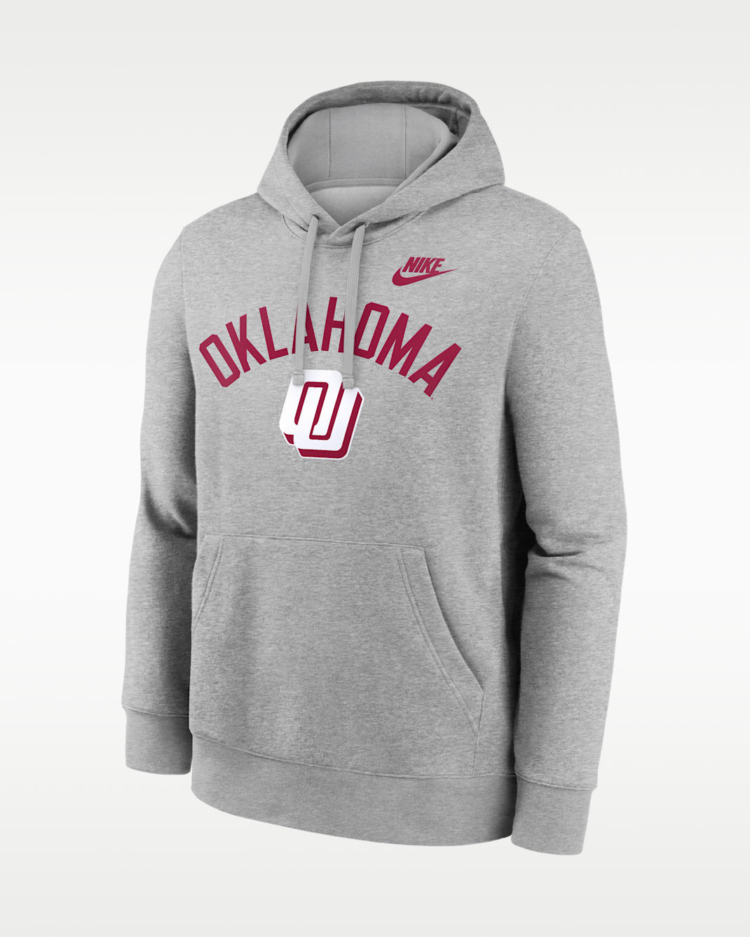 Sudadera con gorro sin cierre universitaria Nike para hombre Oklahoma Legacy Arch Club - Gris jaspeado