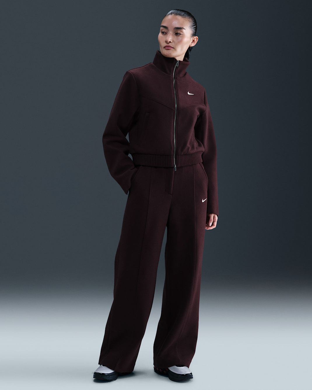 Nike Sportswear Women's Tailored Trouser Pants - Burgundy Crush/Sail