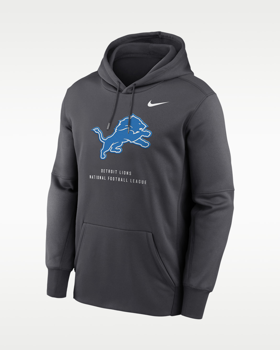 Detroit Lions Men's Nike Therma NFL Pullover Hoodie - Charcoal