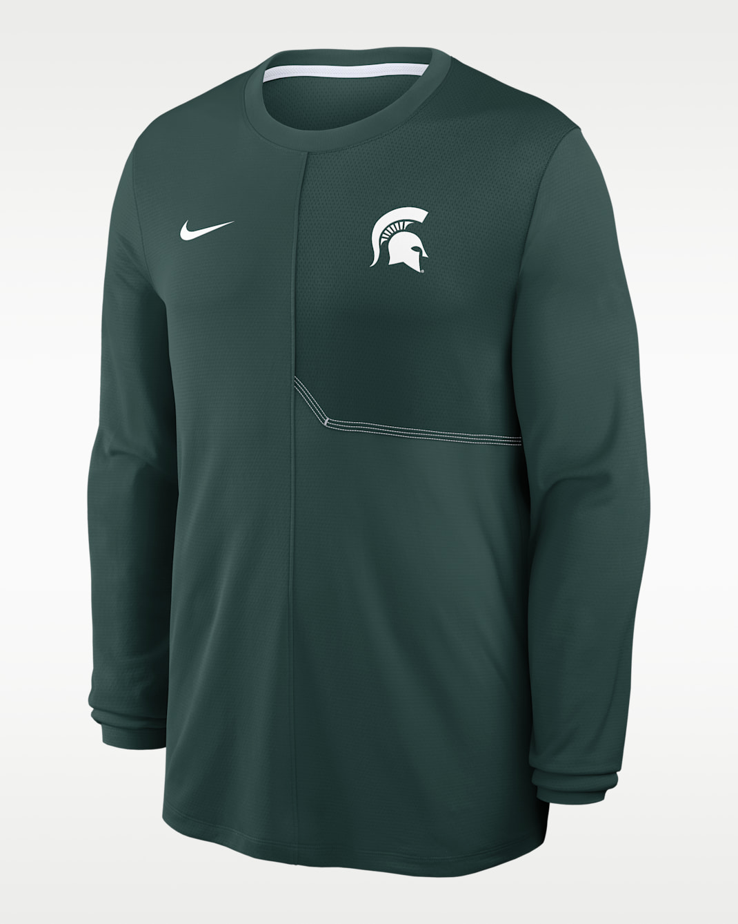 Michigan State Sideline Coach Men's Nike Dri-FIT College Long-Sleeve Top - Green