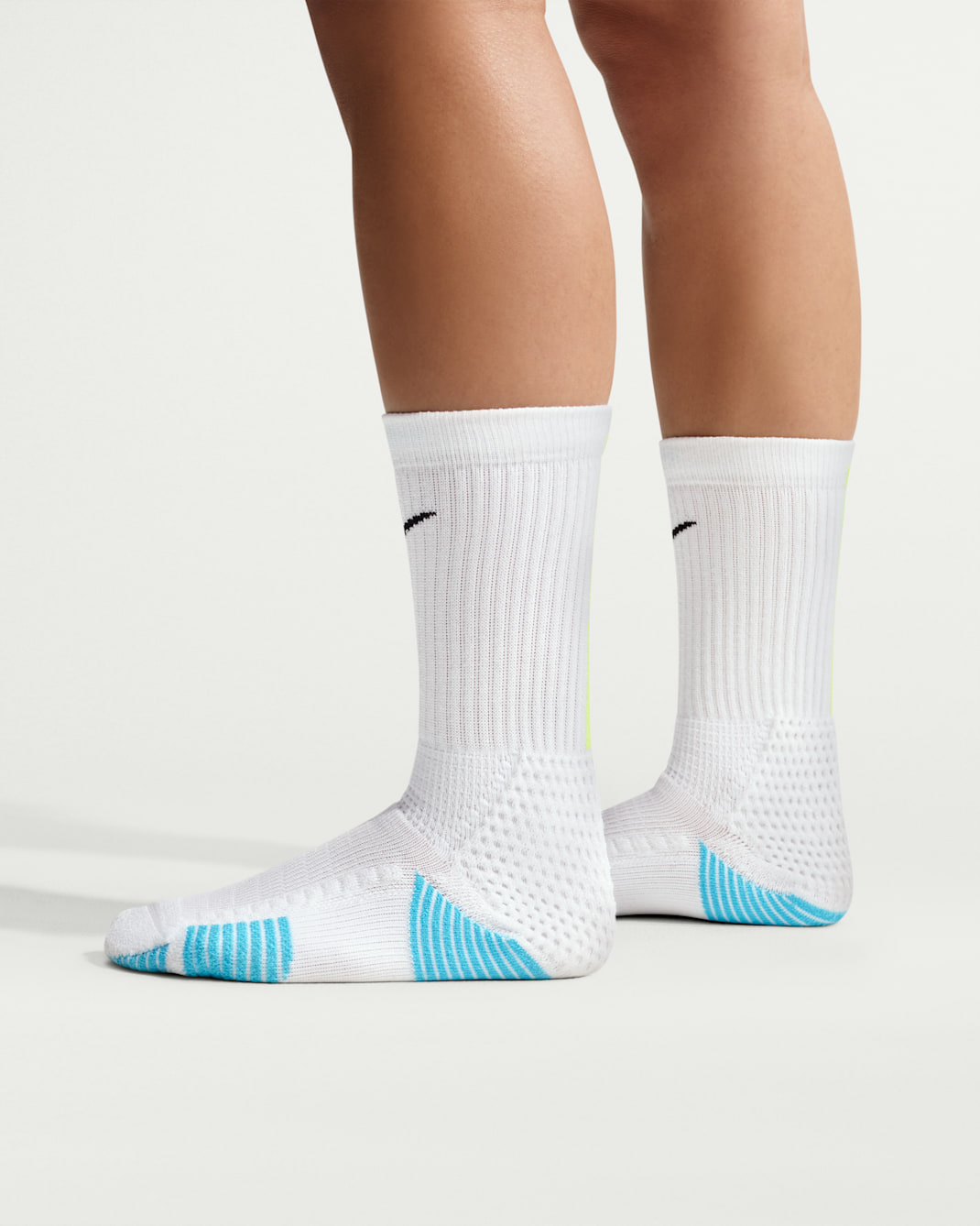 Nike Elite 2.0 Cushioned Crew Socks (1 Pair) - White/Volt/Baltic Blue/Black