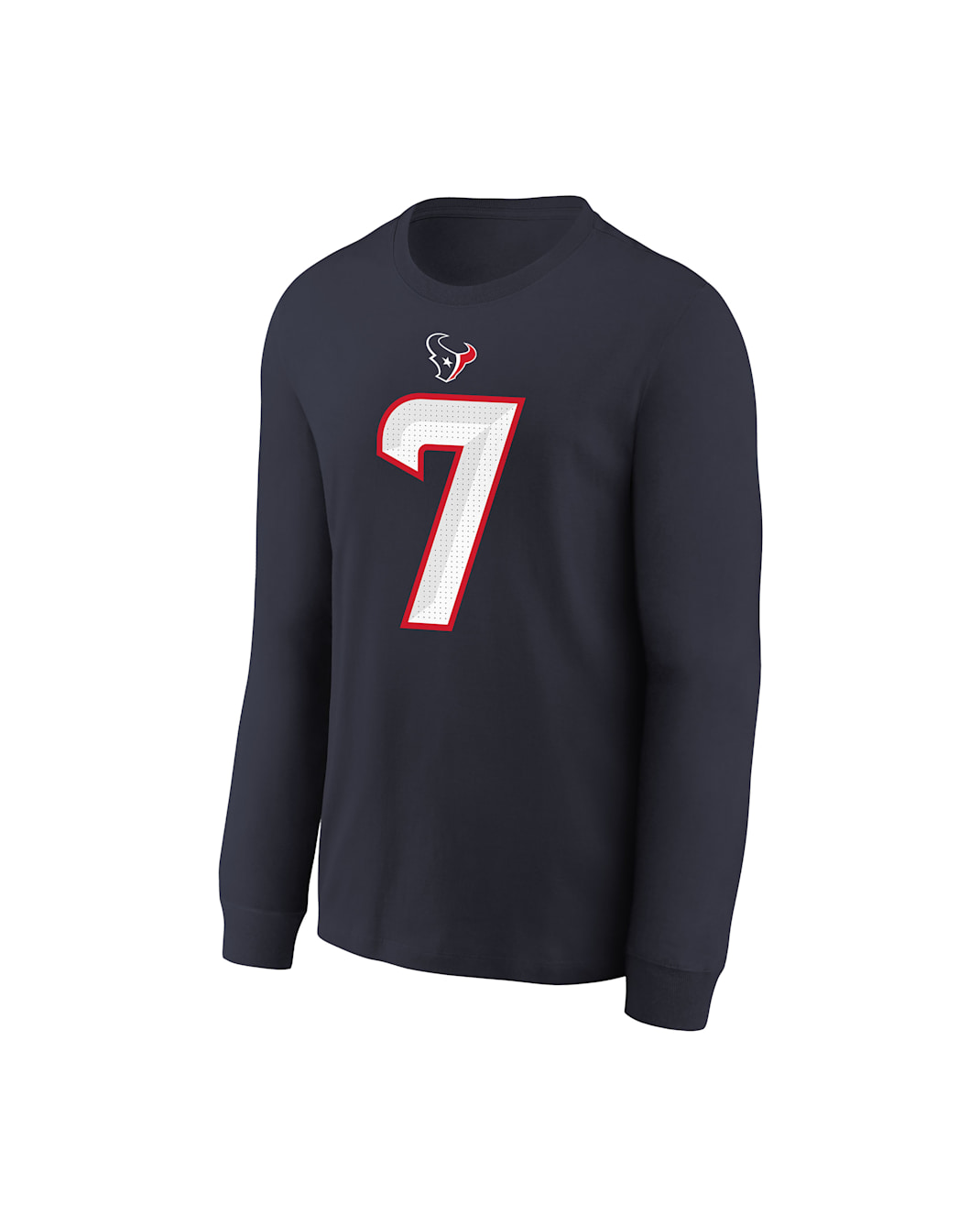 Playera de manga larga de la NFL para niños talla grande de C. J. Stroud de los Houston Texans - Azul marino