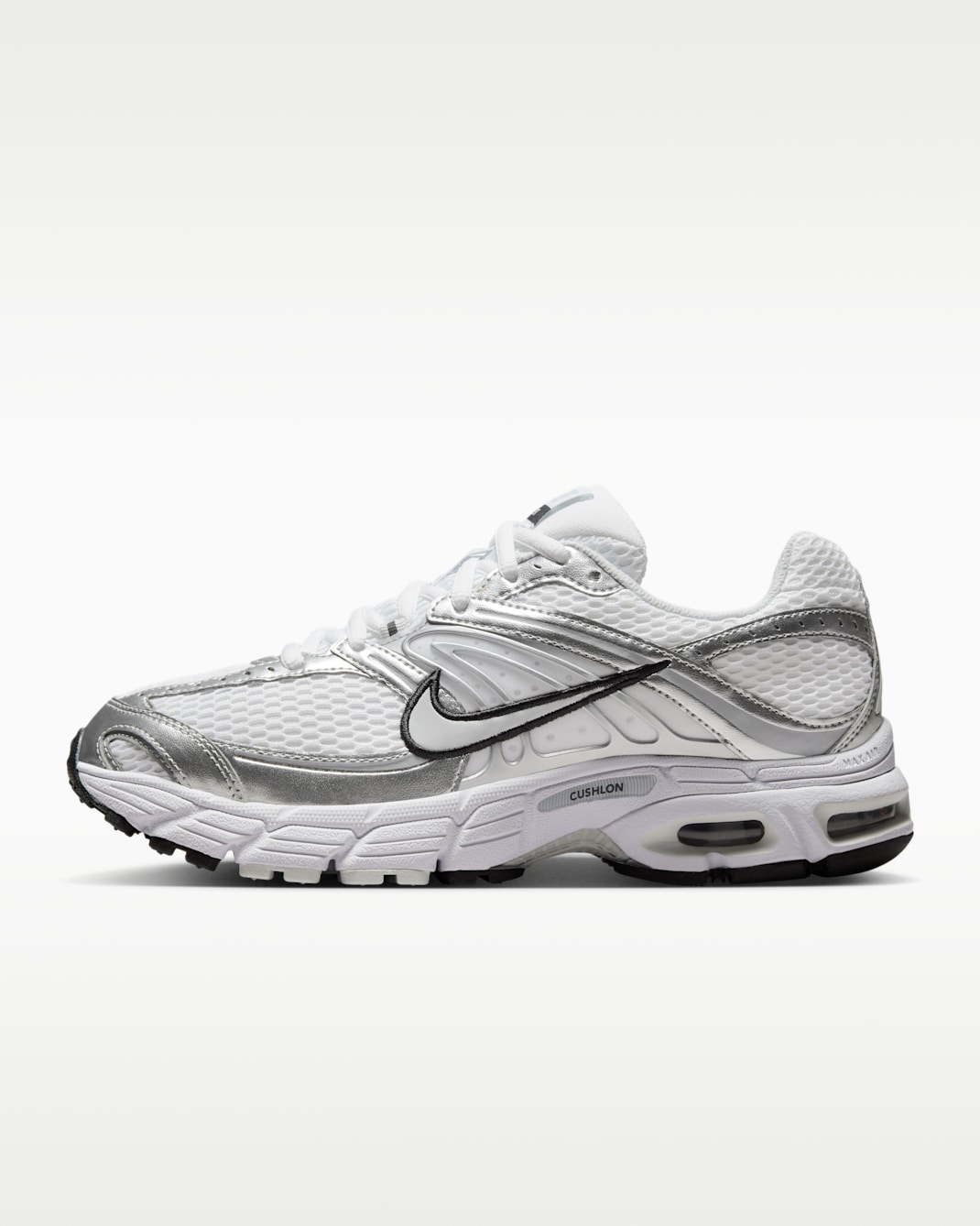 Nike Air Max Moto 2K Women's Shoes with Reflective Accents - White/Metallic Silver/Black/Photon Dust