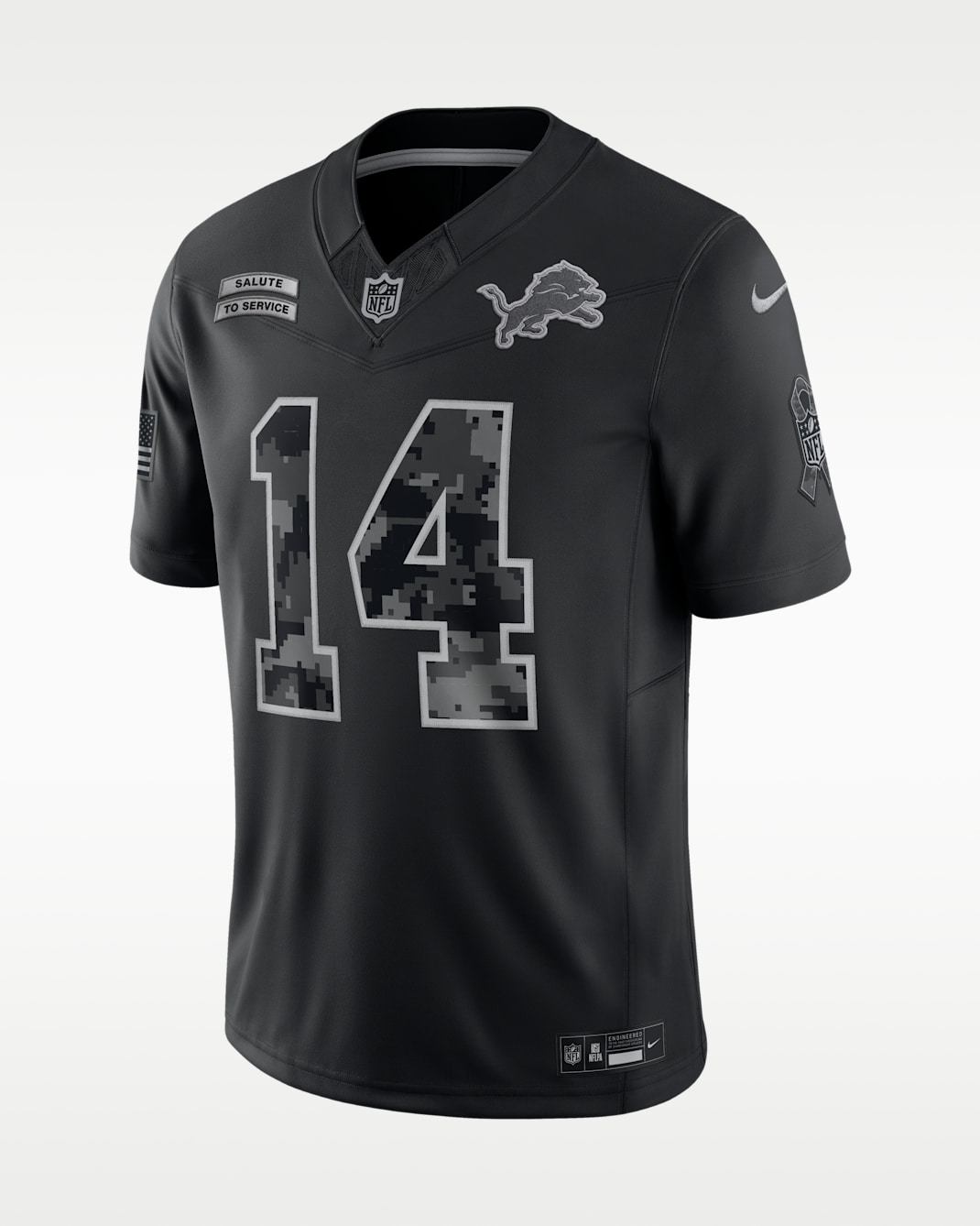 Amon-Ra St. Brown Detroit Lions Salute to Service Men's Nike Dri-FIT NFL Limited Jersey - Black