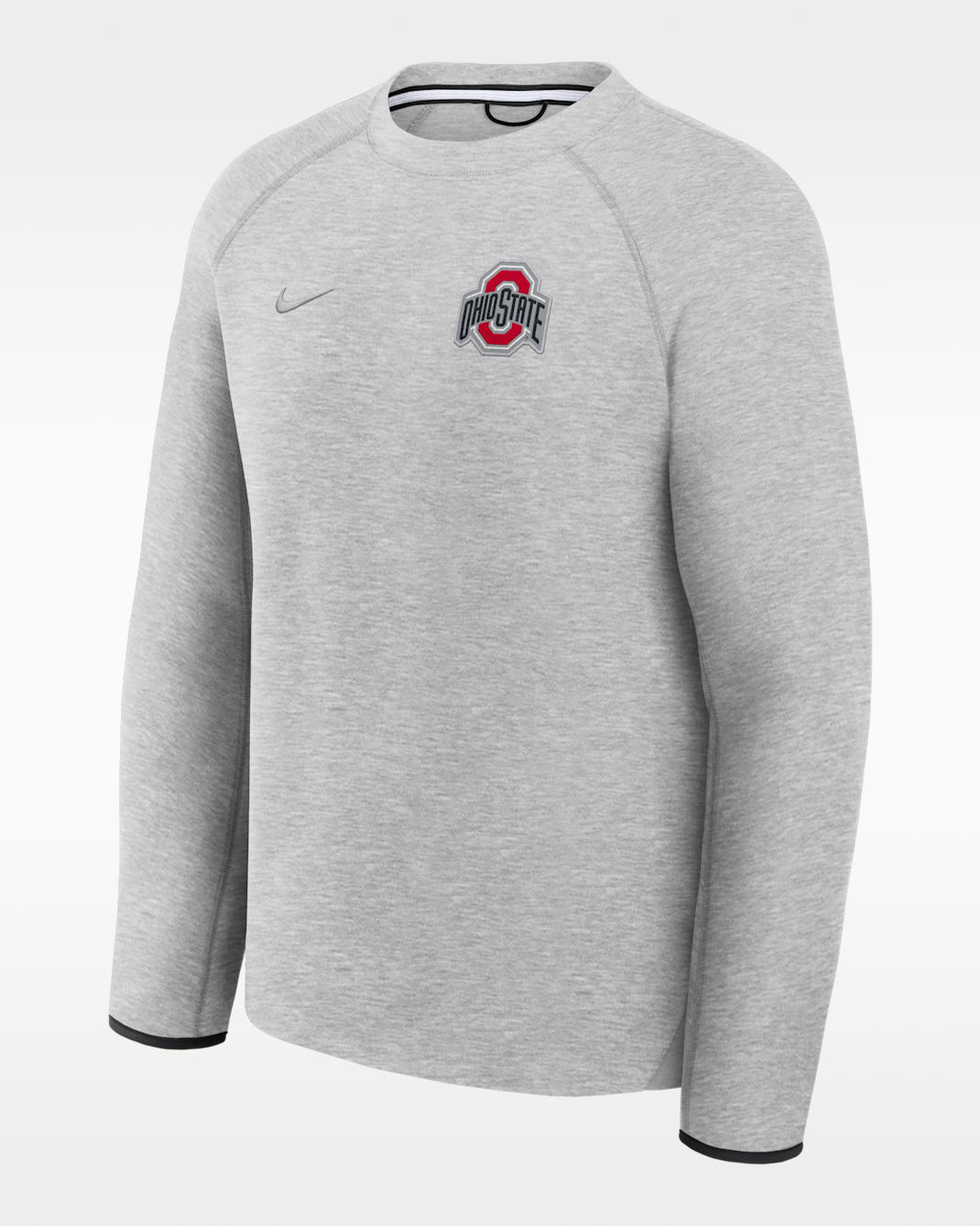 Ohio State Tech Fleece Men's Nike College Pullover Crew - Grey