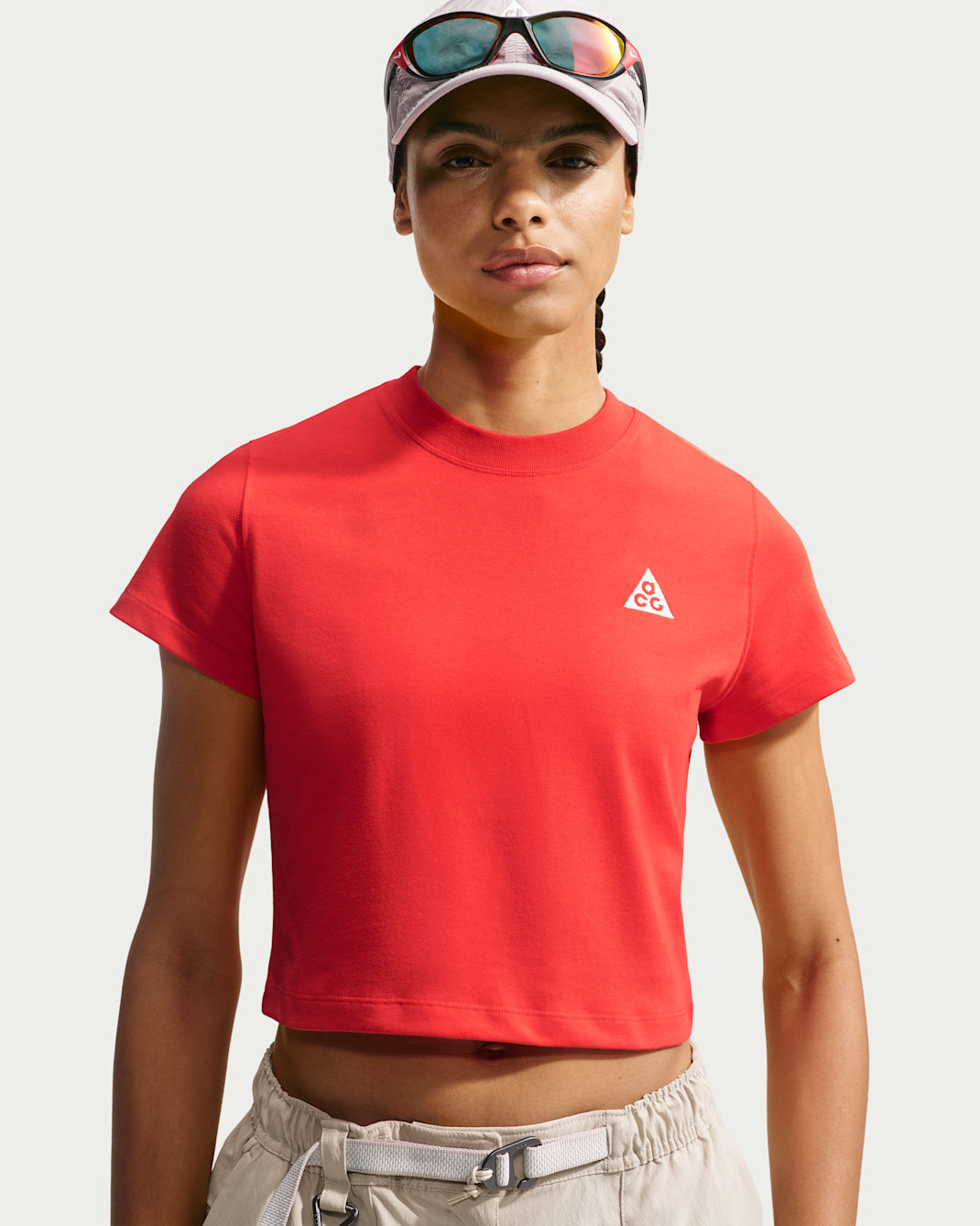 Nike ACG Women's Dri-FIT Short-Sleeve Top - Light Crimson/Summit White