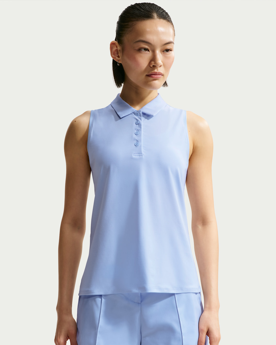 Nike Victory Women's Dri-FIT Sleeveless Polo - Hydrogen Blue/White