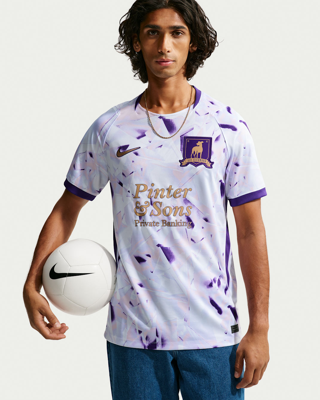 AFC Richmond 2026 Stadium Third Men's Nike Dri-FIT Soccer Replica Jersey - White/Court Purple/Jersey Gold