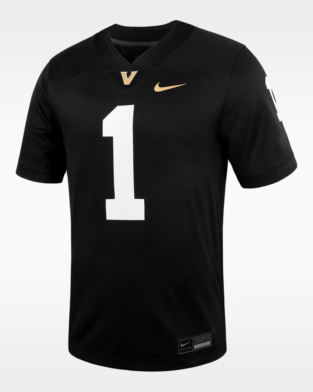 Jersey de fútbol americano universitario Nike Replica para hombre Vanderbilt - Negro