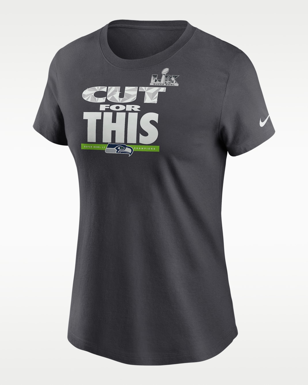 Playera Nike de la NFL para mujer Seattle Seahawks Super Bowl LX Champions Parade - Antracita