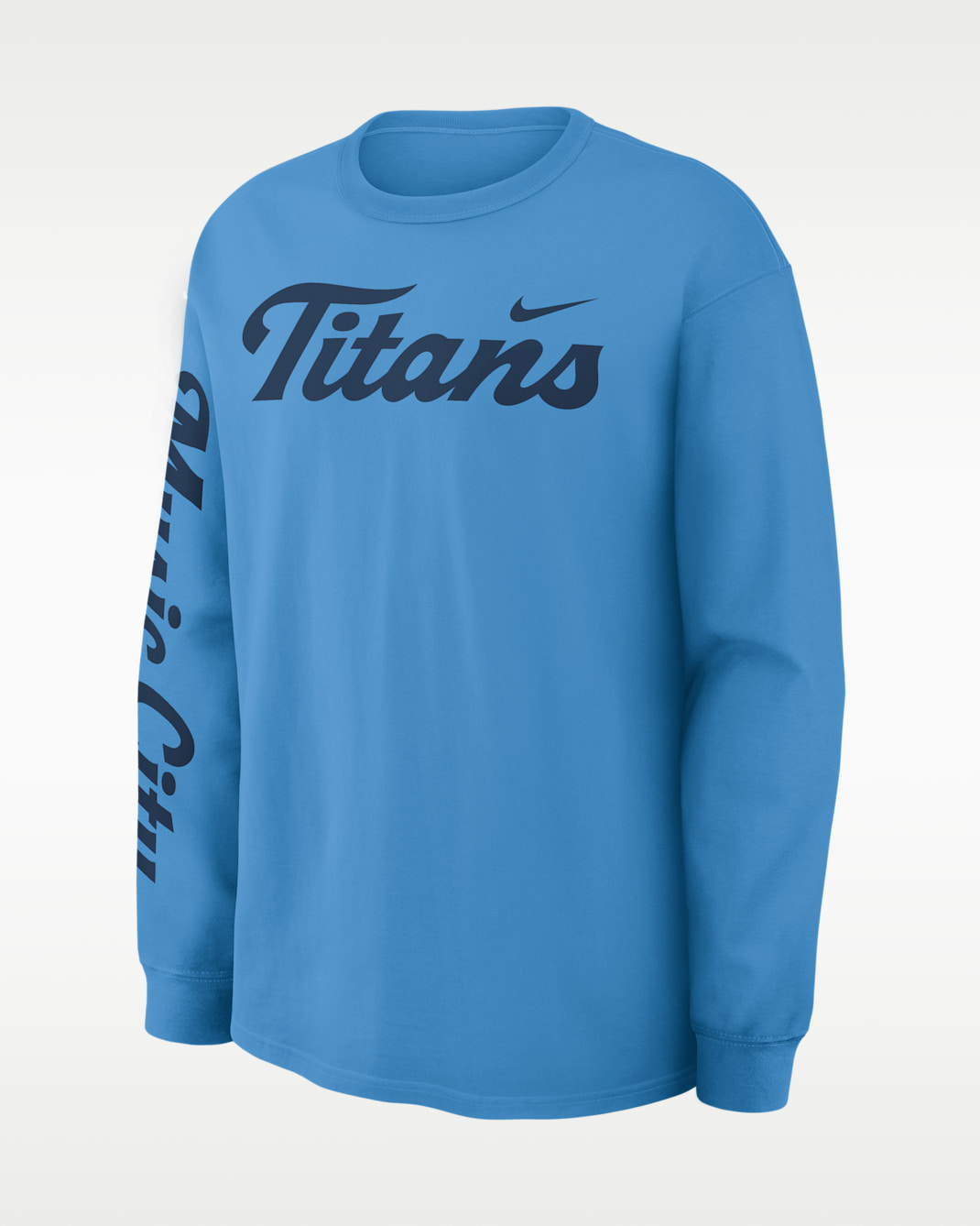 Tennessee Titans Rivalries Collection Max90 Men's Nike NFL Long-Sleeve T-Shirt - Light Blue