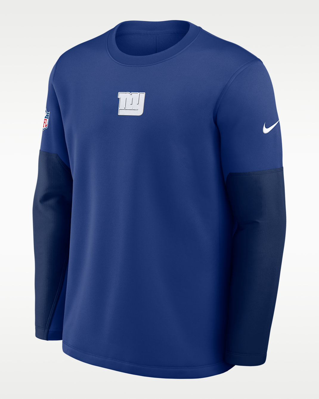 Playera de manga larga Nike Therma-FIT de la NFL para hombre New York Giants Scripted To Win Sideline Coach - Royal