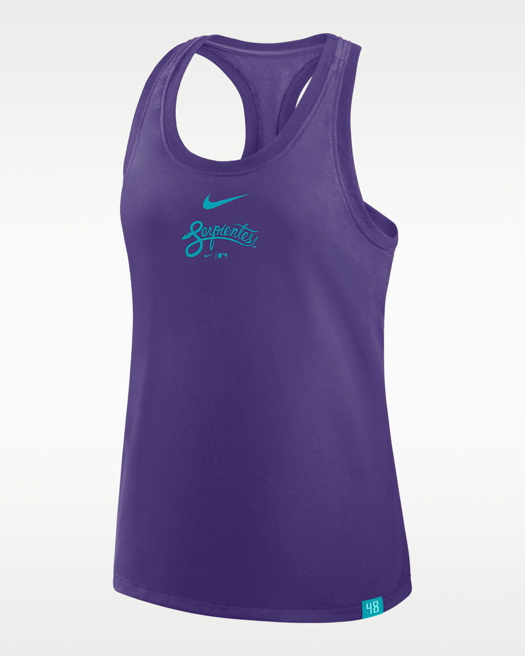 Camiseta de tirantes Nike de la MLB de espalda deportiva para mujer Arizona Diamondbacks Script City Connect - Morado cancha
