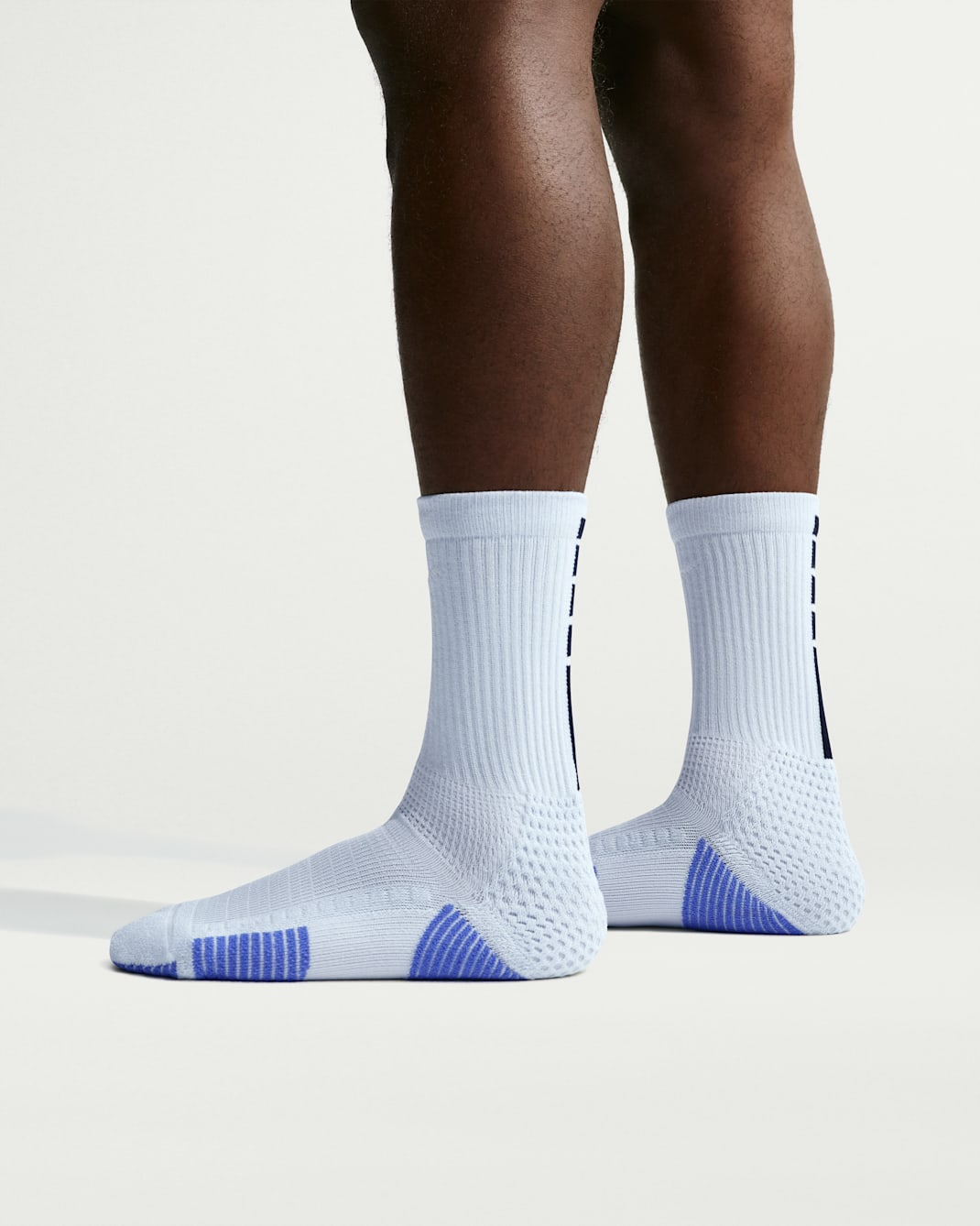 Nike Elite 2.0 Cushioned Crew Socks (1 Pair) - Pure Platinum/Black/Sapphire/White