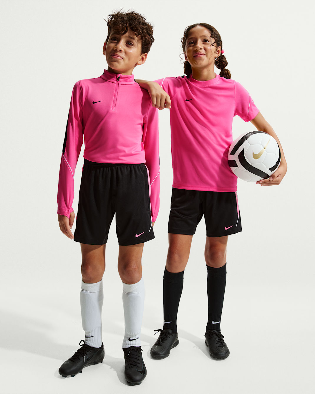 Shorts da calcio Dri-FIT Nike Strike – Ragazzo/a - Nero/Pinksicle/Pinksicle/Pinksicle